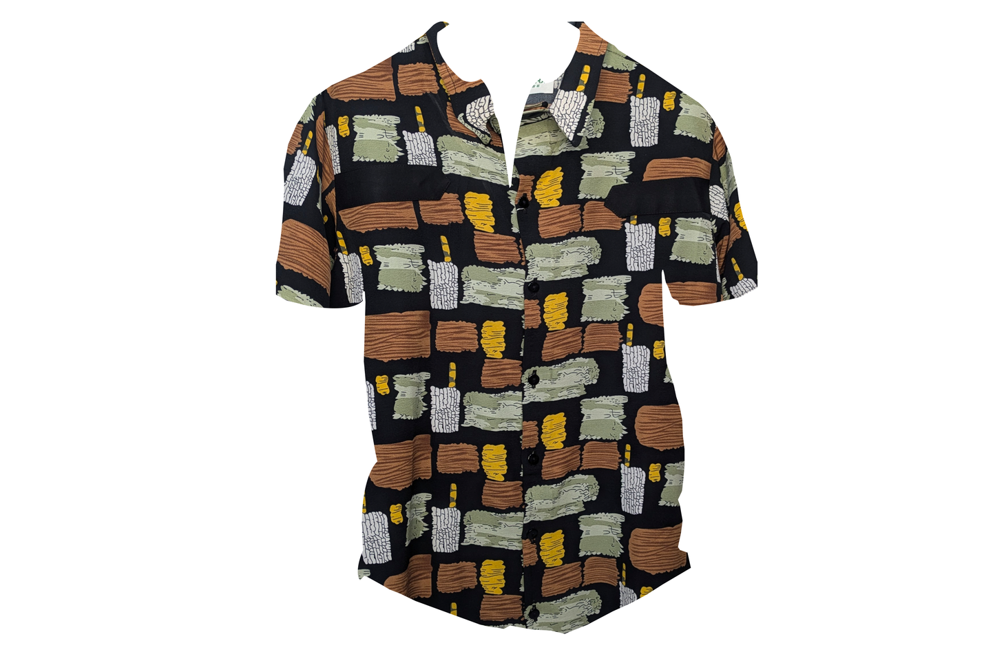 Mens Vintage Graffiti Art Brush Pattern Shirts Hawaii Beach Shirt Casual