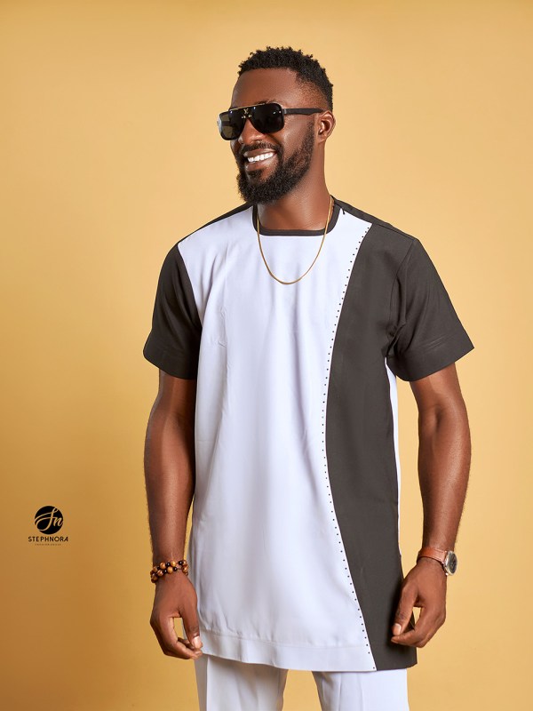 Double Colour Kaftan Style For Men