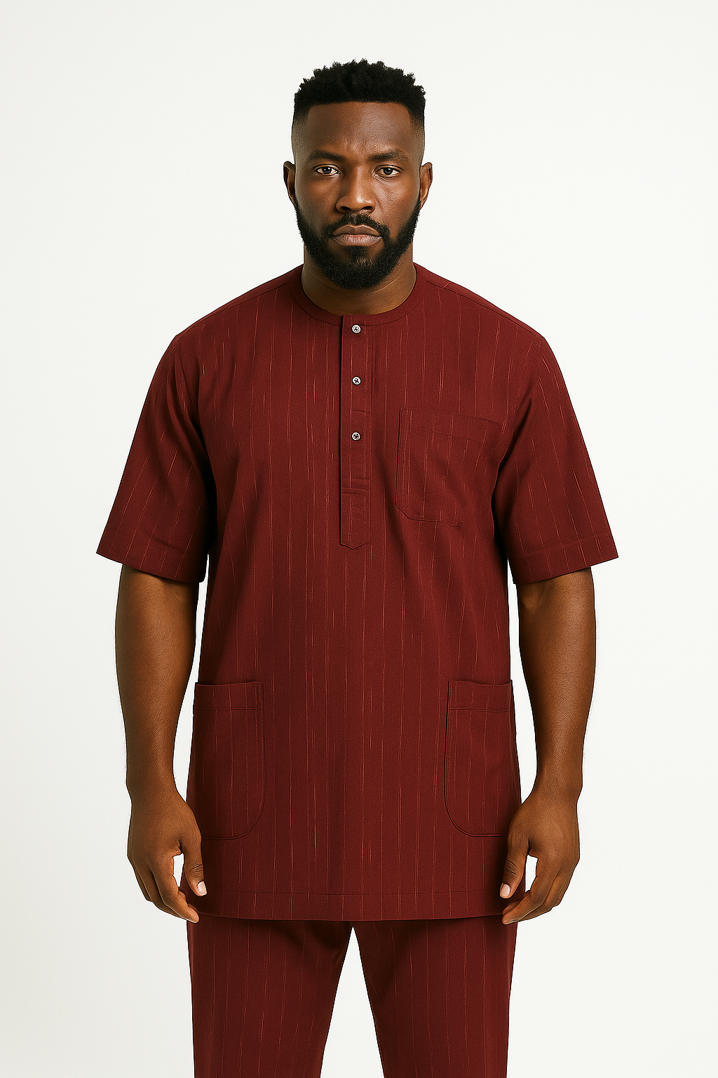 Plain wine color with stripes Men's Senator Wear