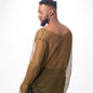 Unisex Sheer Fishnet Top Sexy Long Sleeve  T-shirt