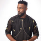 Men's Senator Native Wear (black With See-through Design Short Sleeve)