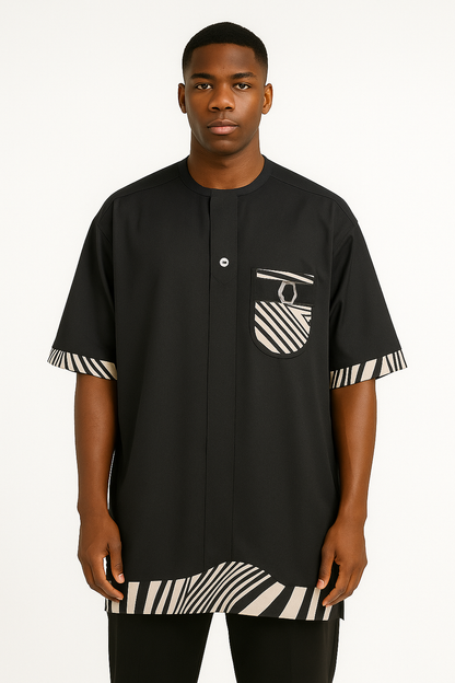 All black senator wear with a black&white stripes