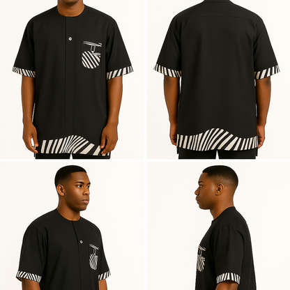 All black senator wear with a black&white stripes