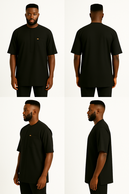Plain All Black Men's Senator Native Wear