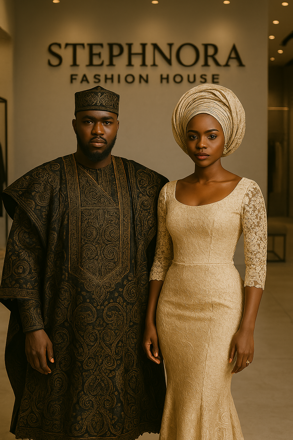 The Royal Affinity Set: Luxurious Traditional Couple's Outfit