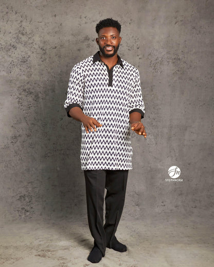 Men's Danshiki Shirt Short Sleeve African Shirts Casual