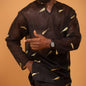Mens Summer Lace Shirt See Through Sheer Shirts Casual Long Sleeve