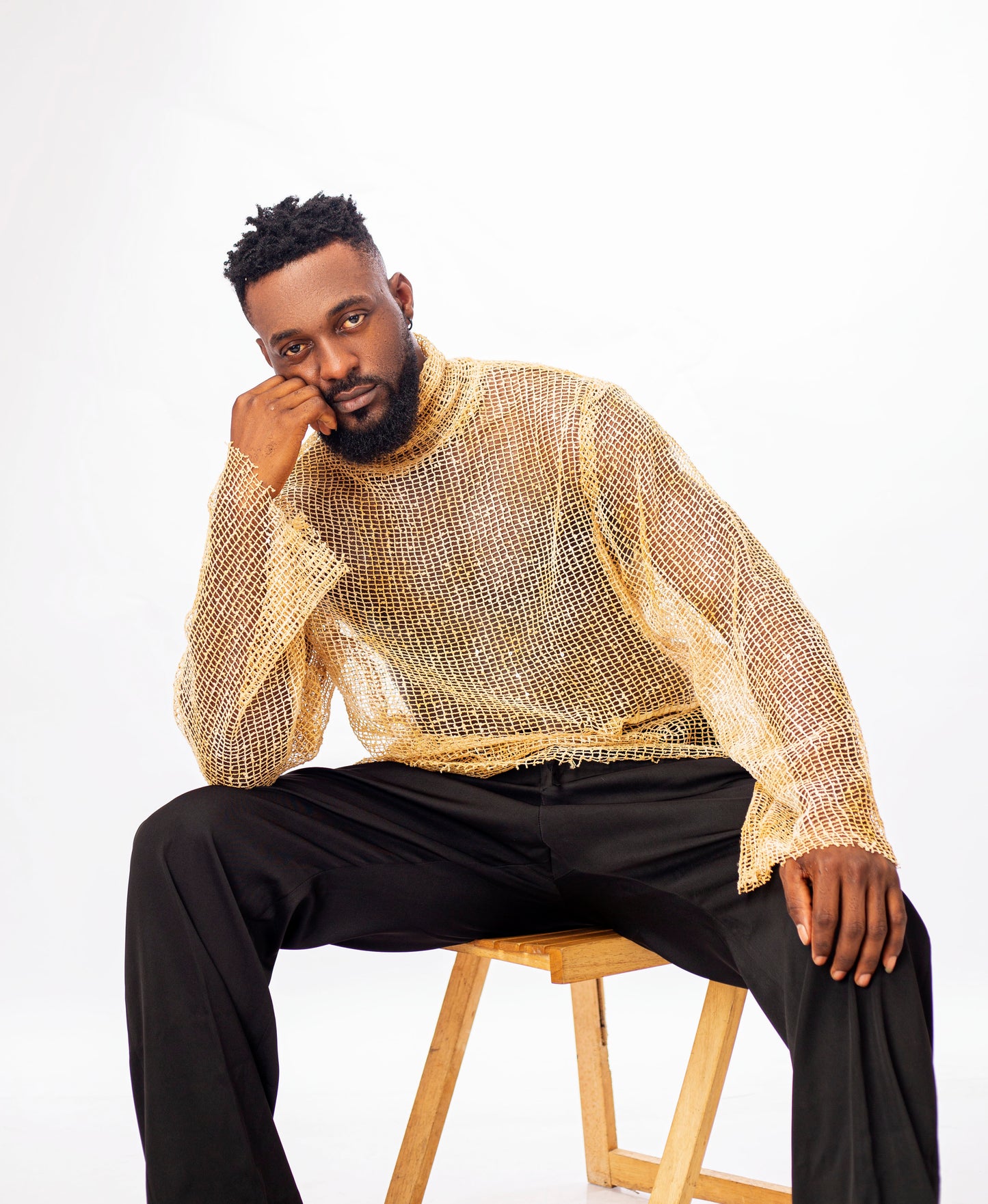 Men's Summer Solid Colour Sheer Sleeve 