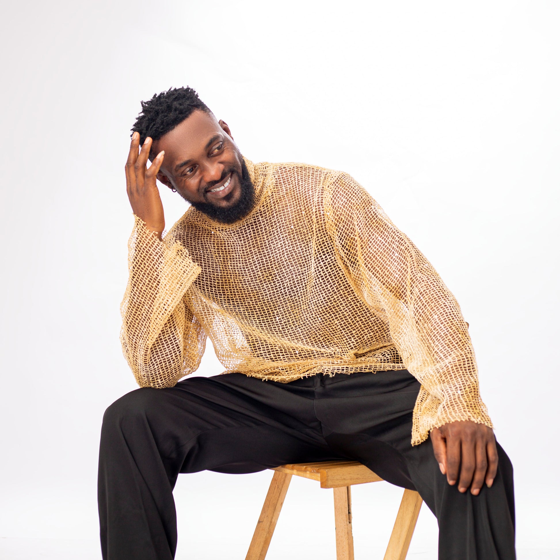 Men's Summer Solid Colour Sheer Sleeve 