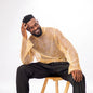 Men's Summer Solid Colour Sheer Sleeve 