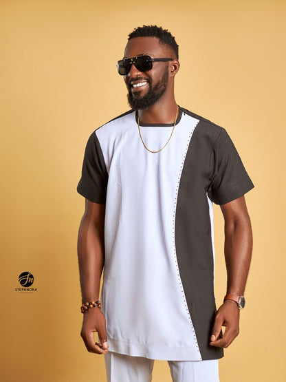 Double Colour Kaftan Style For Men