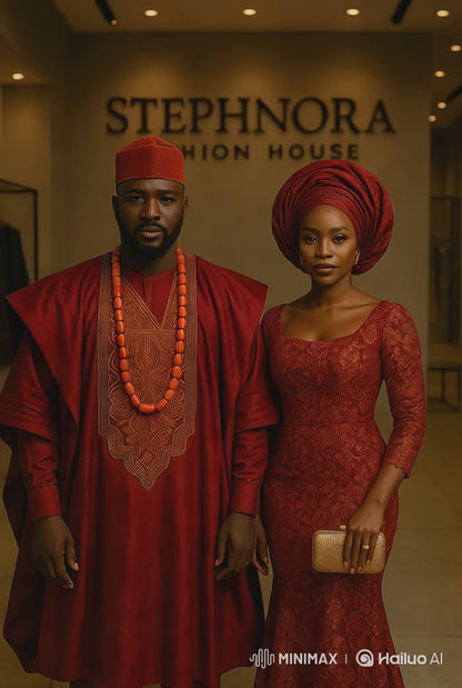 The Heritage Harmony Set: Exquisite Traditional Couple's Outfit