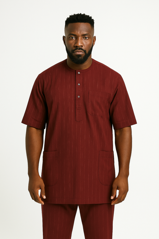 Plain wine color with stripes Men's Senator Wear